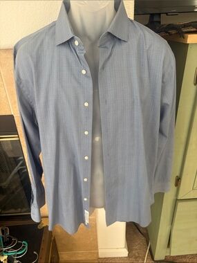 Nordstrom Light Blue Checked Dress Shirt